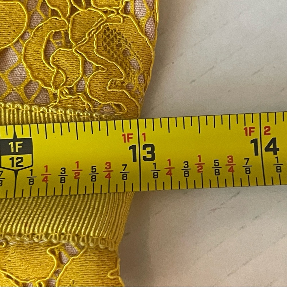 Endless Rose Mustard Lace Tie-Shoulder Mini Dress - Picture 12 of 14